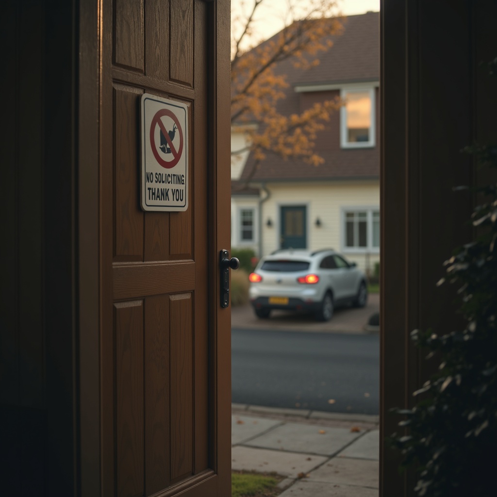 Ignoring 'No Soliciting' sign